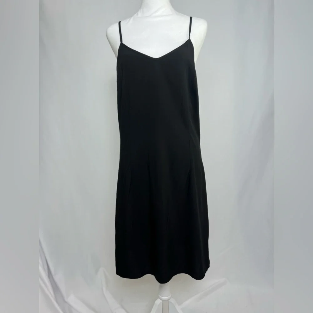 NEW / J.Crew black slip dress